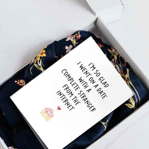SuperShunhu Funny Anniversary Card for Husband Wife, Hilarious Wedding Anniversary Card, Valentine's Day Card Gifts for Him Her, Internet Stranger Greeting Card, Online Dating Card