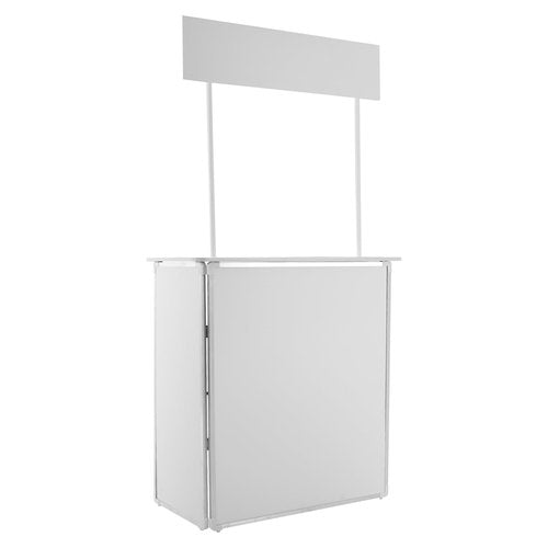 BOPRCSH Portable Tradeshow Podium Table, Popup Promotional Counter Table Booth Display Banner Stand Tradeshow Countertop 88.18lbs Capacity, Exhibition Counter Stand Booth with Storage Bag