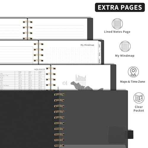 AHGXG 2026 Planner, Weekly and Monthly, Jan 2026 - Dec 2026, 12 Months, 2026 Calendar Planner Book with Tabs for Men Women School Home Office Supplies, A5 (6" X 8.38"), Black