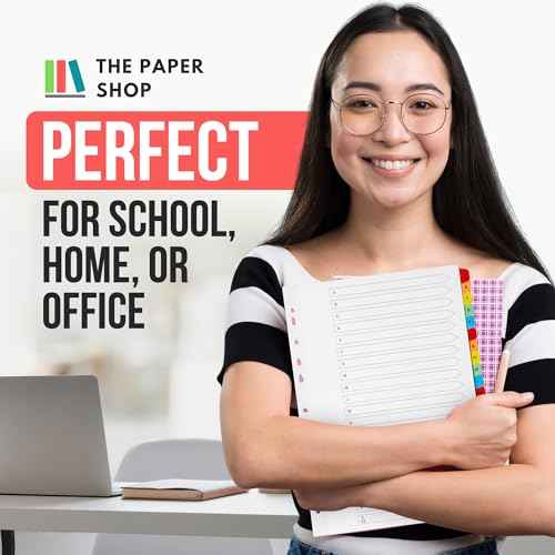[5 Pack] A-Z Binder Dividers with Tabs A4 | Alphabet Dividers for 3 Ring Binder | Perfect for Organizing Pages in 3 Ring Binder Dividers with tabs, Each Set Includes Tab Dividers | The Paper Shop