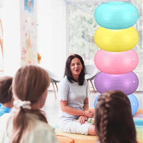 Libima 8-Pack Inflatable Donut Ball Chairs with Hand Pump for Kids Classroom