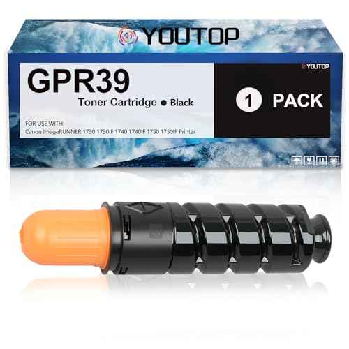GPR-39 GPR39 Black Toner Cartridge Replacement for Canon GPR-39 2787B003AA Toner Compatible for Canon ImageRUNNER 1730 1730IF 1740 1740IF 1750 1750IF Printer