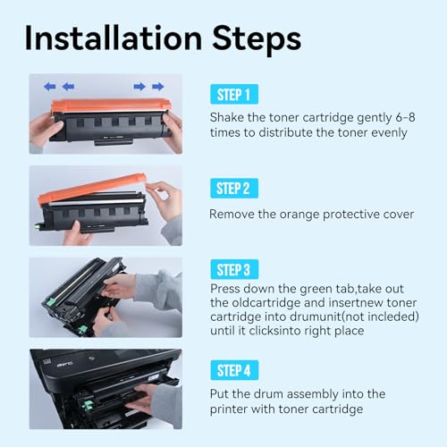 LEMERO UEXPECT Compatible for TN830XL Toner for Brother Printer Replacement for TN830XL TN 830XL TN-830XL Toner use with HL-L2460DW DCP-L2640DW HL-L2405W MFC-L2820DW HL-L2400D HL-L2480DW(Black,2 Pack)