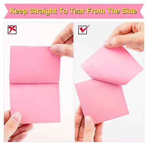 Fainne 120 Pack Sticky Notes Bulk Self Stick Note Pads Multicolor Paper Memo for Office School Supplies Student Teacher Classroom Back to School Essentials (3 x 3 Inch,Simple Color)