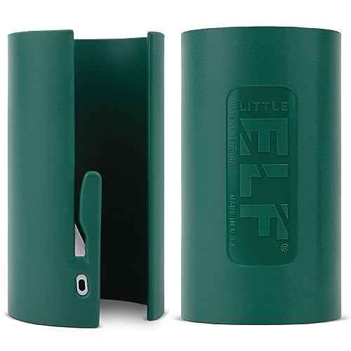 Little ELF Wrapping Paper Cutter (2-Pack) | As seen on Shark Tank | Made in USA | Green | Holiday Gift Wrap Paper Roll Holder and Cutter