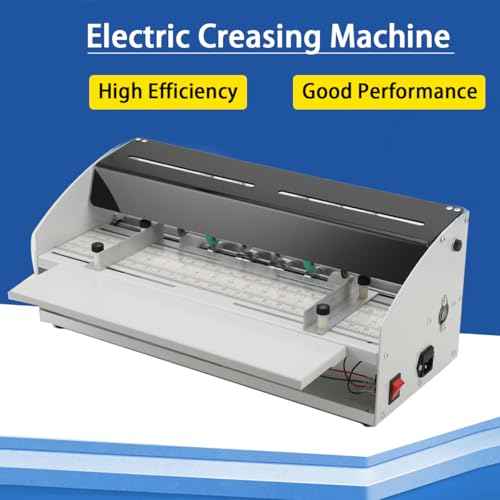 LALABU 3-in-1 Electric Creasing Machine 460mm 18inch Electric Paper Creaser Scorer Perforator Cutter Paper Folding Machine for Tickets Documents Cards Photos Invitations, 110V