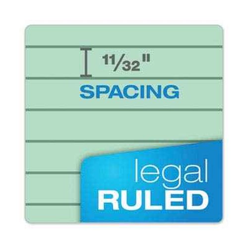 TOPS Prism Plus 100% Recycled Legal Pad, 8-1/2 x 11-3/4 Inches, Perforated, Green, Legal/Wide Rule, 50 Sheets per Writing Pad, 12 Pads per Pack (63190)