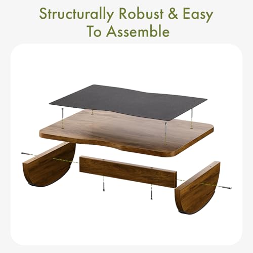 Walnut Ergonomic Under-Desk Foot Rest - Single Layer, Atoping