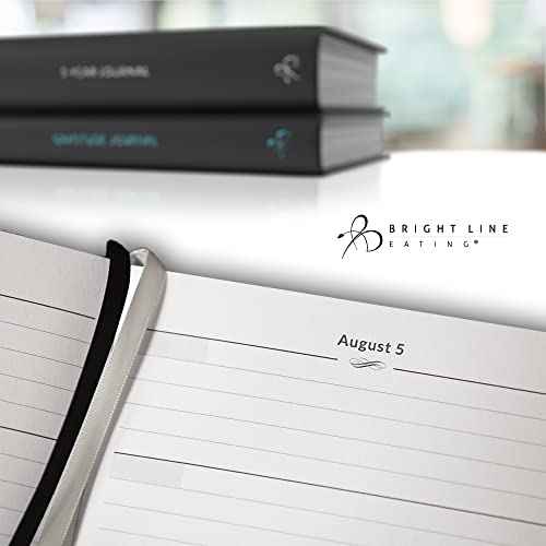 Bright Line Eating 5 Year Journal - Vegan Leather Journal w/Daily Entries ? Black Memory Book Journal for Women & Men ? 5 Year Journal for Tracking Memories, Ideas, Devotions & Progress