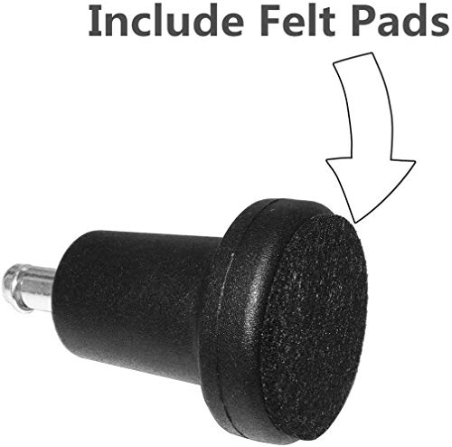 DOZYANT High Profile Bell Glides Replacement Chair Feet – 5 Pack, 2.5" Height