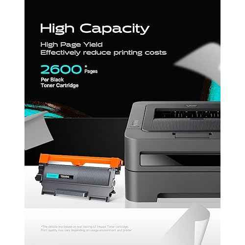 Compatible TN450 Toner Cartridge High Yield Replacement for TN420 TN-450 Work with HL-2280DW HL-2270DW HL-2230 MFC-7360N MFC-7860DW DCP-7065DN Intellifax 2840 2940 (4 Black)