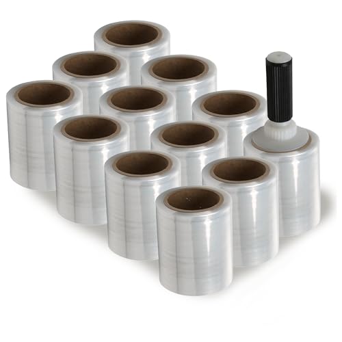 The Boxery 5" x 1,000 ft Clear Hand Stretch Wrap with Reusable Handle