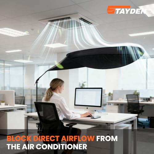 Stayden Black Office Cubicle Shade 65-inch Light Blocker & Privacy Screen