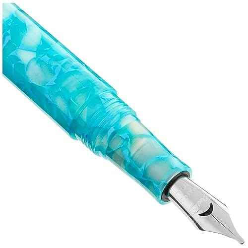 Conklin All American Fountain Pen in Turquoise Serenity ? Stub Nib, Artistic Design & Superior Craftsmanship ? Ideal Gift for Calligraphers & Pen Collectors