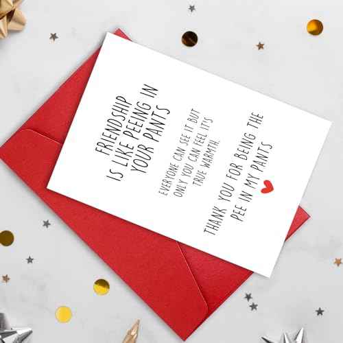 Funny Best Friend Birthday Card, Friendship Day Card for Men Women, Cute Bestie Card, Friendship Gift For Her, Friendship Thank you Card for Him Her