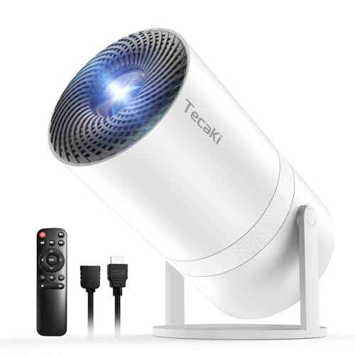Mini Portable Projector with WiFi and Bluetooth,Support Movie Projector 1080P HD,Auto Keystone Correction,180¡Æ Rotatable,Compatible with TV Stick, HDMI, USB, Smartphone, Laptop (White 1)