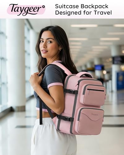 Amourpink Travel Backpack for Women - Personal Item Bag with Shoe Pouch, TSA Approved, Large Capacity