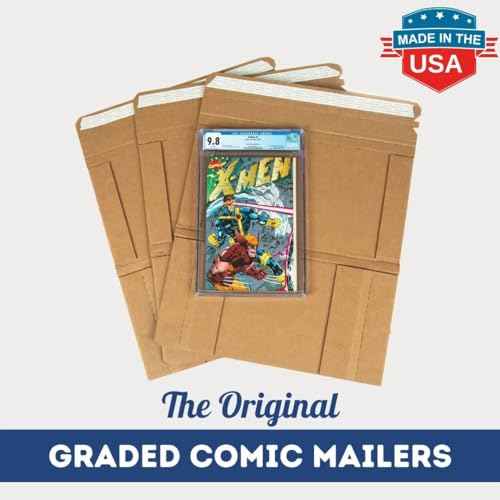 Gemini Graded Comic Book Mailers | Pack of 10 | Ships one CGC (or similar) Graded Comic Book Slab | Corner and Edge Protection | Self-Seal Closure | Single Slab Shipper Gemini Mailers
