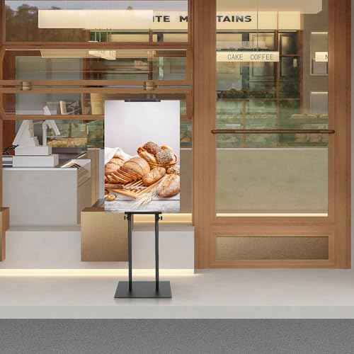 Poster Stand - Heavy Duty Poster Board Stand, Double-Sided Display for Board & Foam Sign, Floor Sign Holder Stand with Base, Adjustable Height Up to 78 inches for Wedding Restaurant Business (1 Pack)