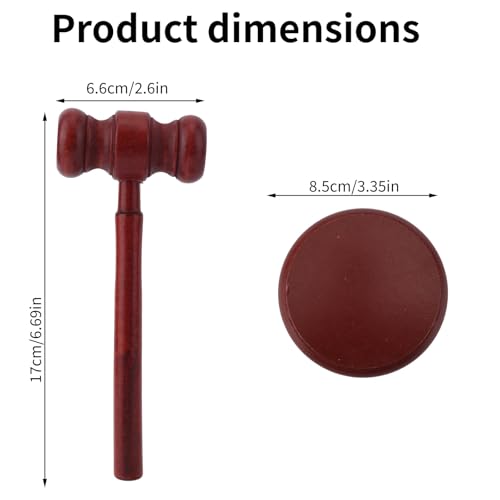 Wooden Judge Gavel and Sound Block Set - Handcrafted Legal Desk Accessory