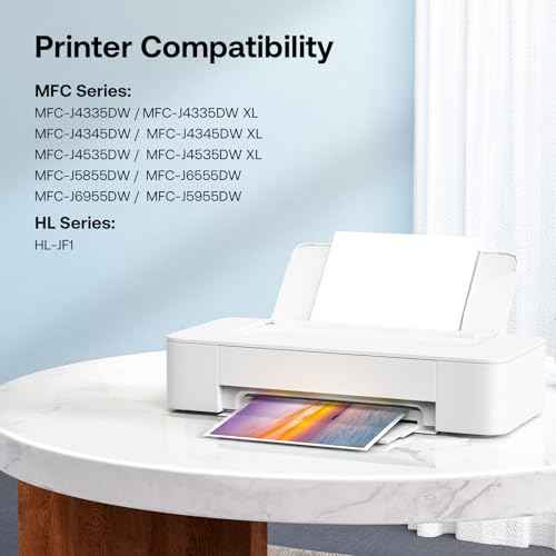 LC406XL Black Ink Cartridges Compatible for Brother LC406XL LC406 High Yield Work with Brother MFC-J4535DW MFC-J4335DW MFC-J5855DW MFC-J6555DW MFC-J6955DW Printer(2 Pack)