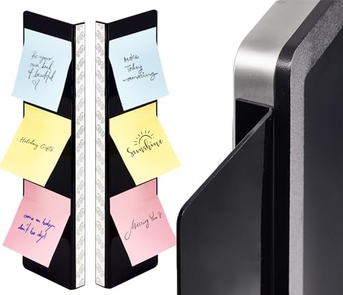 XyviLokit Black Monitor Memo Board for Slim No-Edge Monitors - 2 Pack
