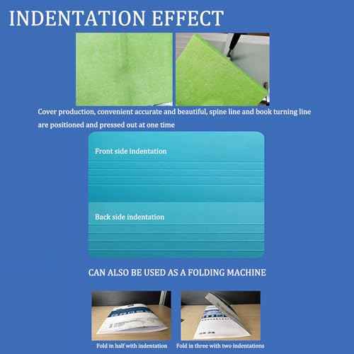 Manual Paper Creaser Creasing Machine,Heavy Duty Creaser Scorer with 2 magnet Backs,A4 Paper Card A3 paper folder creaser scoring tool,commercial office Desktop Paper folding machines card machine