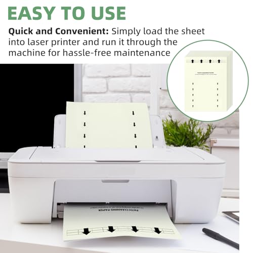 10 Pack Printer Cleaning Sheets for Laser & Inkjet Printers - Reusable Scanner & Copier Maintenace Paper