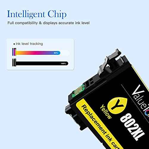 Valuetoner Remanufactured Ink Cartridge Replacement for Epson 802XL 802 XL T802XL T802 XL to use with Workforce Pro WF-4720 WF-4730 WF-4734 WF-4740 EC-4020 EC-4030 EC-4040 Printer (4 Pack)