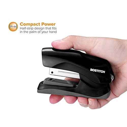 Bostitch Office Heavy Duty 40 Sheet Stapler with 1250 Staples & Claw Remover, Small Stapler Size, Fits into The Palm of Your Hand, Value Pack, Red (B175-BLK-VP)