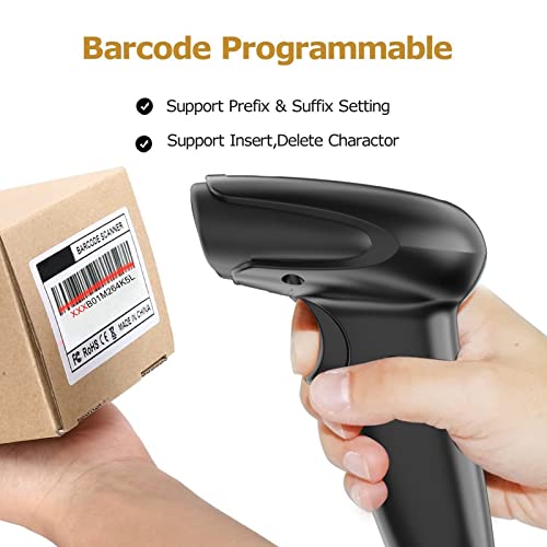Wireless Barcode Scanner Symcode 1D 2-in-1 Handheld Laser with 400m Range