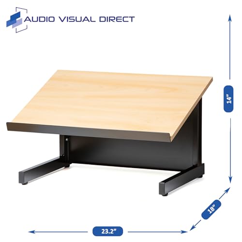 Audio Visual Direct Tabletop Lectern for Presentations, Black/Beech