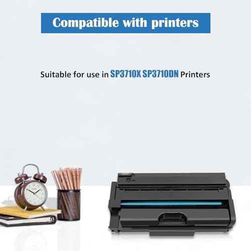 Compatible SP3710 SP 3710 3710X 408284 Toner Cartridge for Ricoh SP 3710DN 3710SF Printers High Yield 7000 Pages ( Black x 1 )