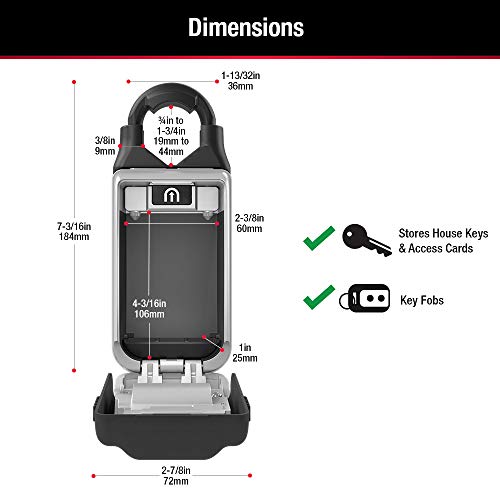 Master Lock Set Your Own 4-Digit Combo Portable Key Lock Box — Black, 6 Key Capacity