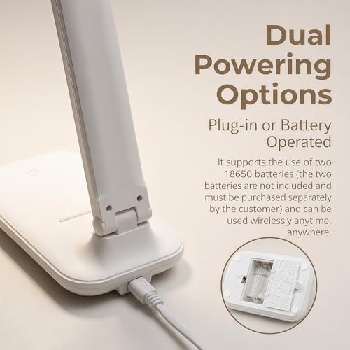 Dimmable LED Desk Lamp with 3 Lighting Modes, Eye Care, USB Charging, Home Office Study Light