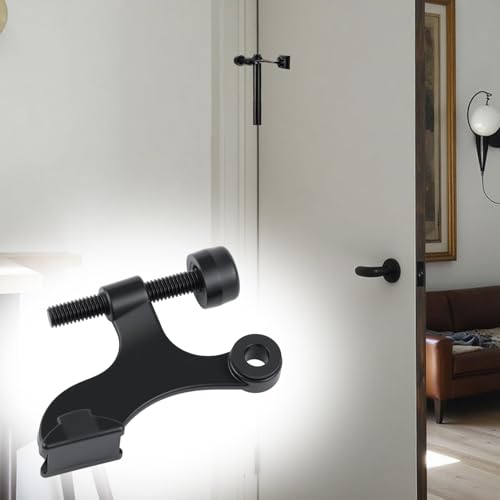 HOME MASTER HARDWARE Matte Black 12 Pack Hinge Pin Door Stop - Adjustable Door Stopper
