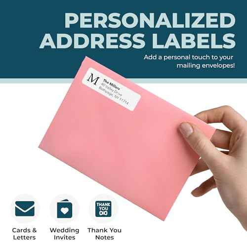 Personalized Return Address Labels - Monogram Address Labels on Sheets (100-1000 Labels)