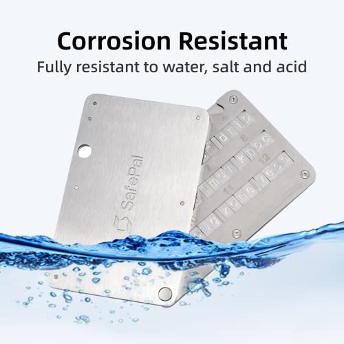 SafePal Cypher - Crypto Seed Phrase Backup, Metal Seed Board, Cold Storage for Mnemonic, Steel Bitcoin Wallet, Store up to 24 Seed Words, Compatible with BIP39 Crypto Wallets, Ledger, Trezor, Metamask