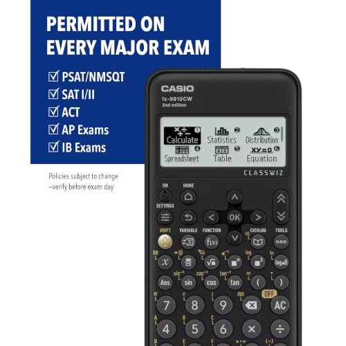 Casio FX-9910CW-W-IT Scientific Calculator with Natural Textbook Display