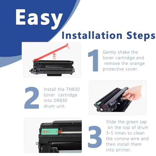 Compatible DR830 Drum Unit Compatible Replacement for Brother DR830 DR 830 use with DCP-L2640DW HL-L2460DW HL-L2480DW HL-L2405W MFC-L2820DW MFC-L2807DW HL-L2400D HL-L2865DW Printer (Drum only)