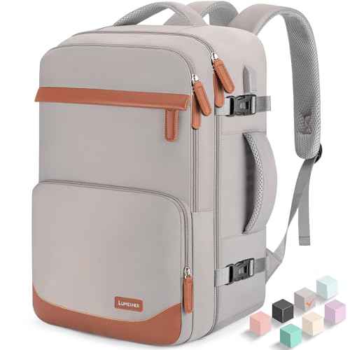40L Travel Backpack with USB Charging Port, Water-Resistant Carry On Backpack for Men Women, Business Laptop Backpack for Trips & Commutes, Fits 15.6/17.3 Inch Laptop