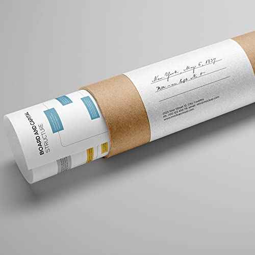 CLAUVINCK 2" x 15" Kraft Mailing Tube, shipping, Heavy Duty Mailers Poster Tube Packing 2 inches x 15 inches Office