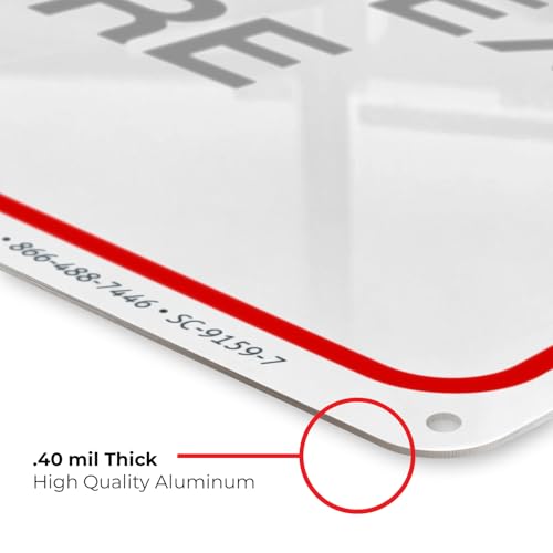 10x7 Red Aluminum Custom Sign - Personalized Metal Office & Business Sign, Rust-Free USA Made