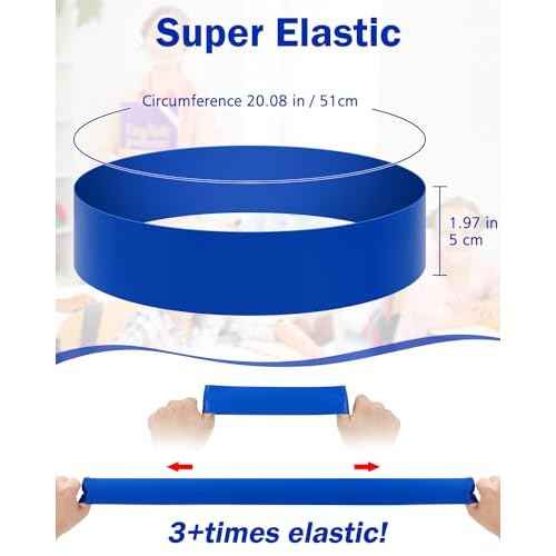 10 Pack Chair Bands for Kids with Fidgety Feet, Classroom Must Haves, Flexible Seating Chair Bands for Sensory Focus, Fidget ADHD Autism School Desks Supplies (Blue)