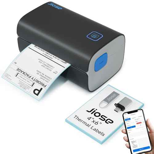 Jiose Shipping Label Printer for Shipping Packages - Barcode Label Printer - 4x6 Desktop Thermal Label Printer