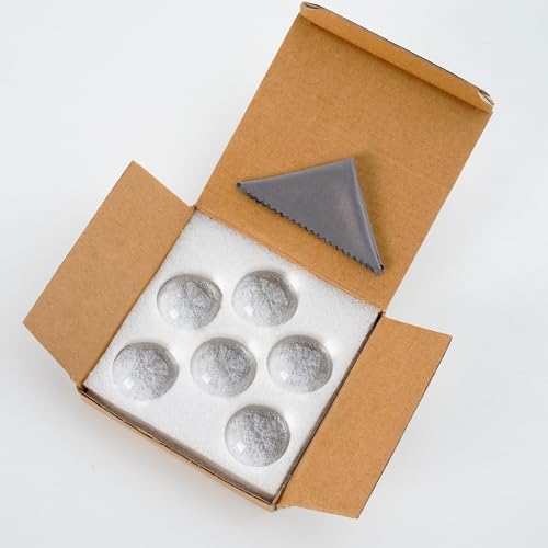 6 Pack 1.6 Inch Crystal Dome Magnifying Paperweights for Outdoor Events, Reading & Decor