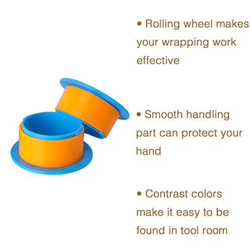 2 Pair Stretch Film Dispenser Plastic Hand Saver for 3" Core Blue