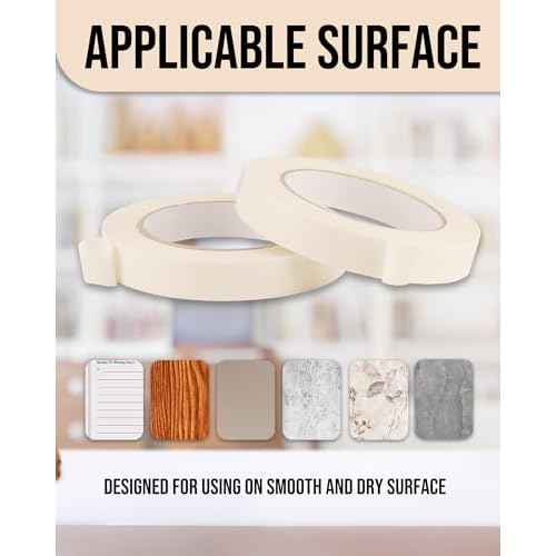 Lichamp Masking Tape 3/4 inch, 24 Pack General Purpose Masking Tape Bulk Multipack for Basic Use, 3/4 inch x 55 Yards x 24 Rolls (1320 Total Yards)