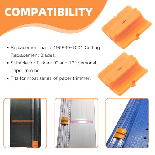 PROSOCOOL Replacement Blades for Fiskars 9" & 12" Trimmers - 2 Pack