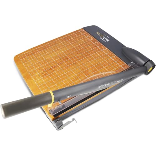 Westcott 12-Inch TrimAir Wood Guillotine Paper Cutter, 30 Sheets